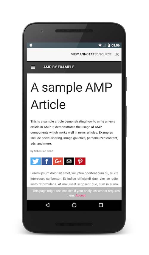 Google AMP Example