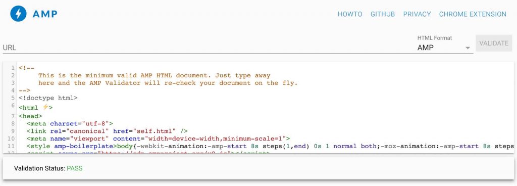 google amp validator