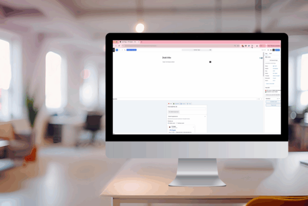 WordPress website on a computer screen