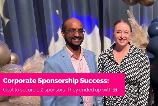Corporate Sponsorship Success: Erin and Rodney from PN at an awards night