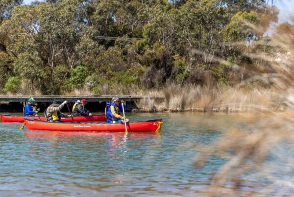 People in a kayak on the river